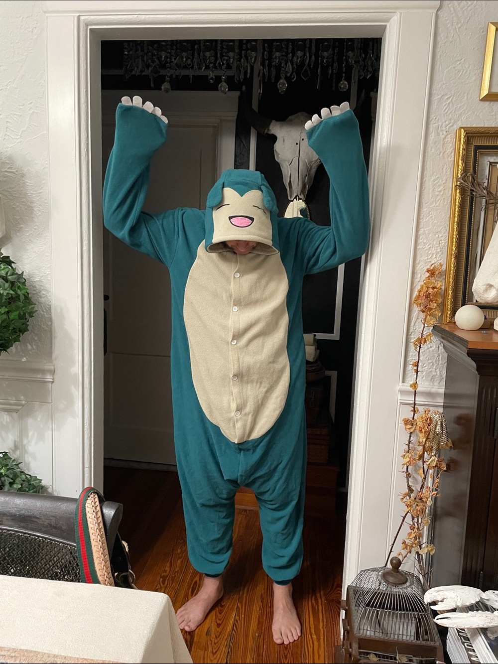 Pokémon Smiling Snorlax hooded onesie